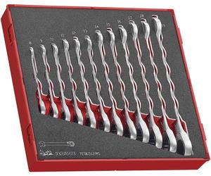 Teng Tools 12 Piece Ratchet Combination Wrench Spanner Set 8mm To 19mm,TED6512RS