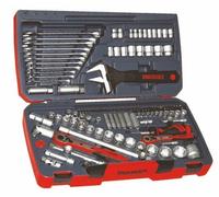 Teng Tools 127 Piece 1/4",3/8" and 1/2" Drive Tool Kit with Spanner Set TM127