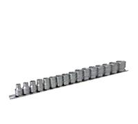 Teng Tools 16 Piece Socket Clip Rail Metric Set 3/8" Drive 7-22mm, M3816