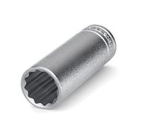 Teng Tools 16MM 3/8 Inch Drive 12 Point Metric Deep Chrome Vanadium Socket | Mechanic Tool | Hand Tool - M38061612-C