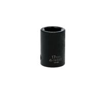 Teng Tools 17MM 1/2 Inch Drive ANSI 6 Point Metric Shallow Chrome Molybdenum Impact Socket | Mechanic Tool | Hand Tool - 920517AN