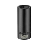 Teng Tools 22MM 1/2 Inch Drive ANSI 6 Point Metric Deep Chrome Molybdenum Impact Socket | Mechanic Tool | Hand Tool - 920622AN