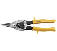 Teng Tools 250mm High Leverage Straight Cut Tin Snips Yellow 490W