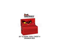 Teng Tools 26" Classic Tool Chest 4 Drawer Red TC804EV