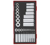 Teng TTAF32 1/4″ & 3/8″ Drive AF (Imperial) Socket Set in Tool Box Module Tray