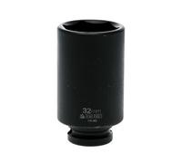 Teng Tools Deep Impact Socket Hexagon 6 Point 1/2in Drive 32mm