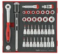 Teng Tools 36 Piece 3/8" Metric Sockets + Male Torx Socket Bit Set. TED3836
