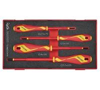 Teng Tools 4 Piece 1000 Volt Insulated Flat Screwdriver EVA Foam Set - TEAMDV04N