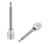 Teng Tools 4MM 3/8 Inch Drive Metric Extra Long Ball End Hex Bit Chrome Vanadium Socket - M381504BL-C
