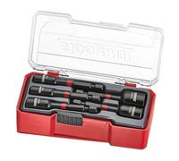 Teng Tools 5 Piece 1/4 Inch Hex Drive 6 Point Metric & SAE Impact Nut Setter Driver Set - TJNS05