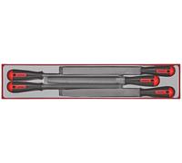 Teng Tools 5 Piece Soft Grip Assorted 10" Heavy Duty Metal File Set, Case,TTXF05