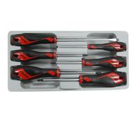 Teng Tools 6 Piece Mega Drive Screwdriver Set Slotted, Phillips, Pozi MD906N