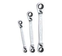 Teng Tools Ring Spanner Set 6503RX - Multi-Ratchet 8-19 mm (Pack of 3)