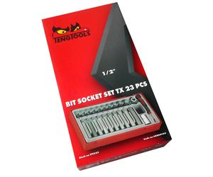 Teng Tools 68860105 TX Bit Socket Set TTTX23 incl Hexagon Screwdriver 23pcs