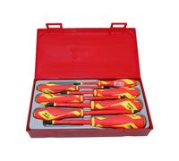 Teng Tools 7 Piece VDE 1000V Slot,PH,PZ Insulated Screwdriver Set & Case,TTV907N