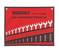 Teng Tools 8512MM Combination Spanner Set Anti Slip Tool Roll 12 Pieces