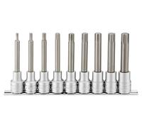 Teng Tools 9-Piece 1/2" Drive Long Ribe Bit Socket Set M4-M13 M1209