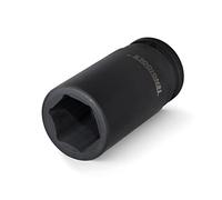 Teng Tools 940638 38mm Deep Impact Socket - 3/4in Drive, 6-Point Chrome Molybdenum, 95mm Length, Heavy-Duty Power & Air Tool Socket with Locking Pin/Retaining Ring Compatibility