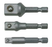 Teng Tools 50mm Bit Adaptor - 1/4 Inch Drive Hex - 3/8 Inch Drive Square -ACCSDA1438