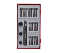 Teng Tools 19 Piece 1/4 Inch Drive Impact Bit, Socket, Screw Extractor, Driver & Adapter Set -TTID19