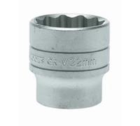 Teng Tools Socket M120532-C Regular Bi-Hexagon 32mm 1/2 in Square Drive