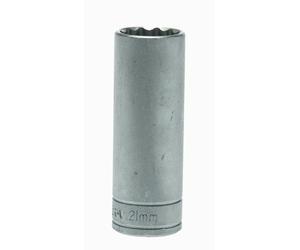 Teng Tools M120621-C - 1/2" Drive 12pt Deep Bi-Hex Socket Metric - 21mm
