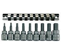 Teng Tools M3812 Socket Set 3/8in dr MM Hex Bit 9pcs