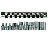 Teng Tools M3814 Socket Set 1/4 and 3/8in dr TX-E 10pc