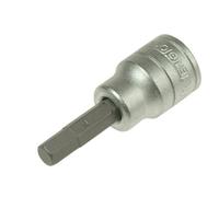 Teng Tools Professional S2 Hex Socket Bit - 3/8 Inch Drive, 3mm, Chrome Vanadium Steel