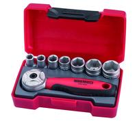 Teng 1/4in. Drive Socket set 8 Piece Metric 6 Point - T1408