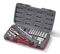Teng Tools T1234 - Mecca Pro 1/2" Drive 6pt Metric Socket Set - 34 pieces
