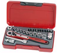 Teng Tools T1424 Socket Set 1/4in Drive MM 24 Pieces
