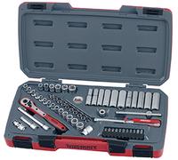 Teng Tools T1460 Socket Set 1/4in Drive MM 60 Pieces