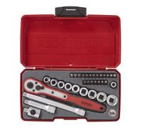 Teng Tools T3834 - 3/8" Drive 6pt Metric Socket Set - 34 pieces
