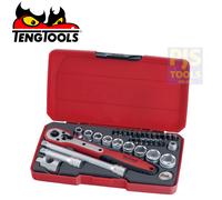 Teng T3834 3/8-Inch Square Drive Socket And Bit Set (34-Piece)