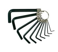 Teng Tools Teng 1424 Hexagon Key Set On Ring, 10 Piece (1/16-3/8In) Ten1424