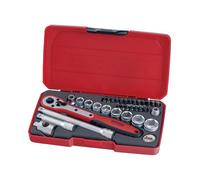 Teng Tools Teng T3834 Complete 34-Piece Metric Socket And Bit Set With 3/8In Drive