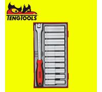 Teng Tools TT1211 1/2" Deep Socket Set 12 pt TT1 11 Pieces