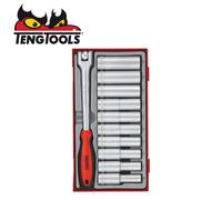 Teng Tools TT1211 1/2" Deep Socket Set 12 pt TT1 11 Pieces