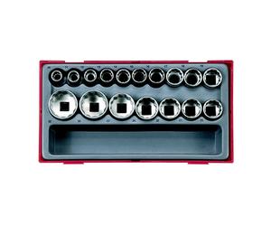 Teng Tools TT1217-6 Socket Set 1/2 inch Drive 6 Pt 17pcs