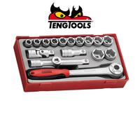 Tengtools TT1218 - 6 - Game Socket Set 1/2 Regular Series Metric 17-Piece
