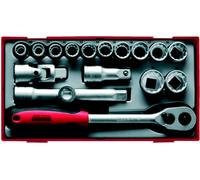 Teng Tools TT1218 Socket Set 1/2 inch Drive 12 Pt 18pcs