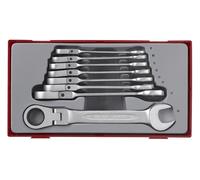 Tengtools TT6508RF Toy-Hinged-Metric Ratchet Combination Wrench, Silver