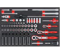 Teng Tools TTESK77 Socket Set Mixed Drives 77 Pieces