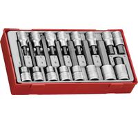 Teng Tools TTHEX16 16Pc 1/2"Dr Hex Bits Socket Set