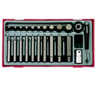 Teng Tools TTHEX23 Socket Set 1/2 inch dr Hex Bit 23pcs