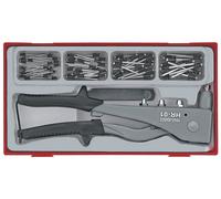 Teng Tools TTHR81 4 Nozzle Rivet Gun + 80 Assorted Rivets Set