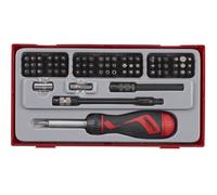 Teng Tools TTMD74 - Ratcheting Screwdriver and Bit Set - 74pcs