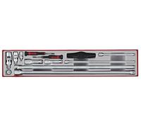 Teng Tools TTXEXT13 - 1/4", 3/8" and 1/2" Drive Extension Bar & Accs Set - 13pcs