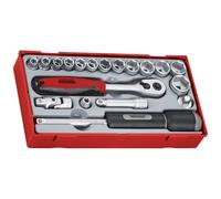 Teng TT3819 3/8-inch Reg Metric Socket Set Drive (19 Pieces)